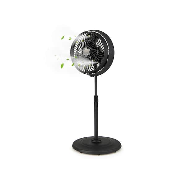 Bunpeony 16 in. Outdoor Misting Pedestal Fan 3 Mist Levels 3