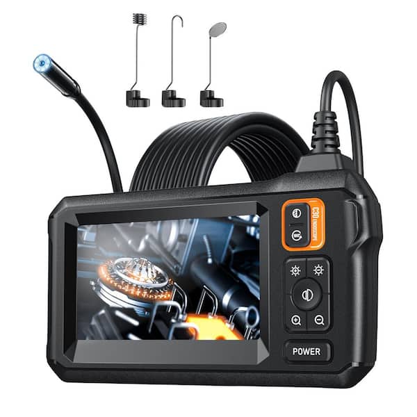 4.3" IPS Endoscope, 1920P HD, 8 LED, 16. 4FT, IP67 Waterproof (Orange)