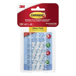 Clear Decorating Clips Value Pack (40 Hooks, 48 Strips)