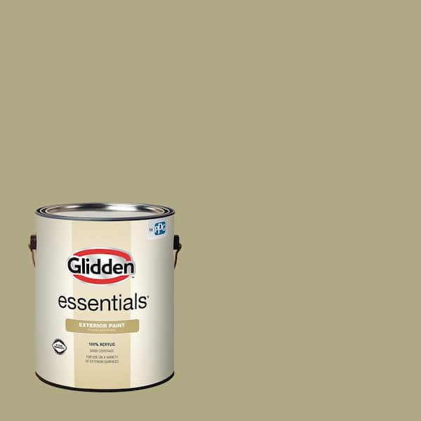 Glidden Essentials 1 gal. PPG1113-4 Green Gray Mist Satin Exterior Paint