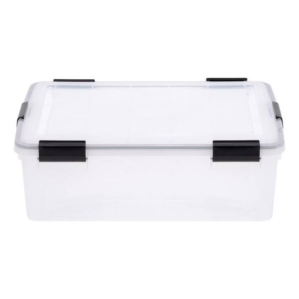 IRIS USA 5.75qt 10Pack Clear View Plastic Storage Bin with Lid and Secure  Latching Buckles 