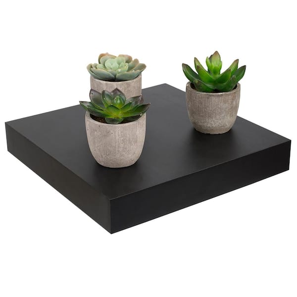 Command Slate Floating Shelf 4-in L x 3.5-in D (2 Decorative Shelves)