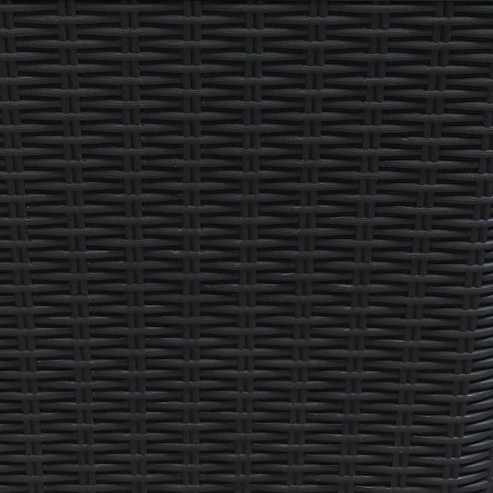 Phantom Gray Lockable Faux Wicker Outdoor Deck Box
