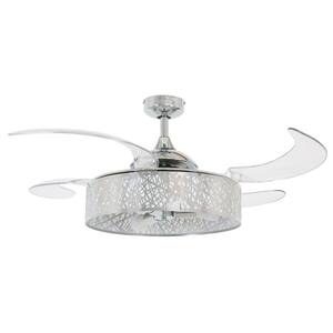 Ashecroft 48 in. Chrome Ceiling Fan with LED-Light