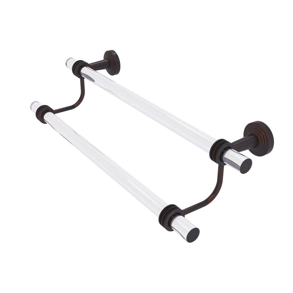 Allied Brass Pacific Beach Collection 36 in. Wall Mounted Double Towel Bar with Dotted Accents in Venetian Bronze