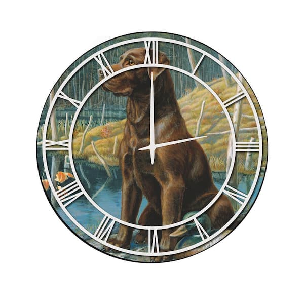 Unbranded "Ready to Go" Full Coverage Art and White Numbers Imaged Wall Clock