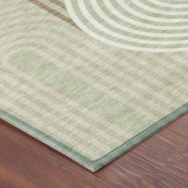Chantille Machine Washable Indoor/Outdoor Abstract ACN2549 Celery 2 ft. x 3 ft. Accent Rug