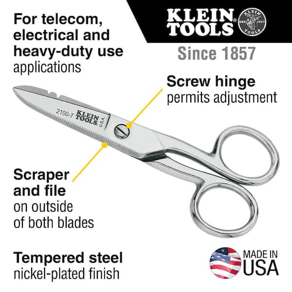 Electrician's Scissors, Nickel Plated