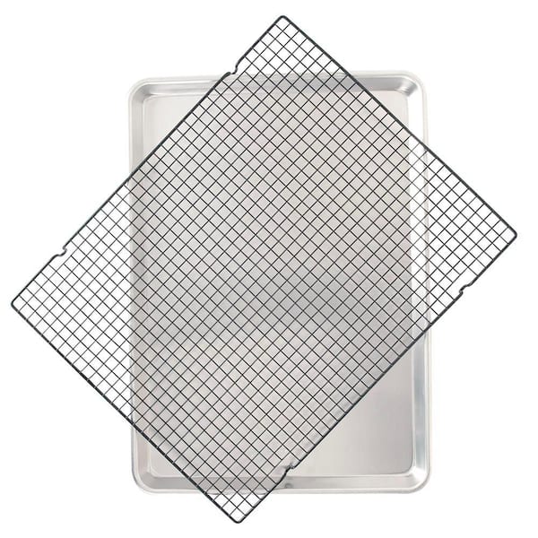 Nordic Ware 15 in. Naturals Aluminum Bakeware Big Sheet with Oven-Safe Grid