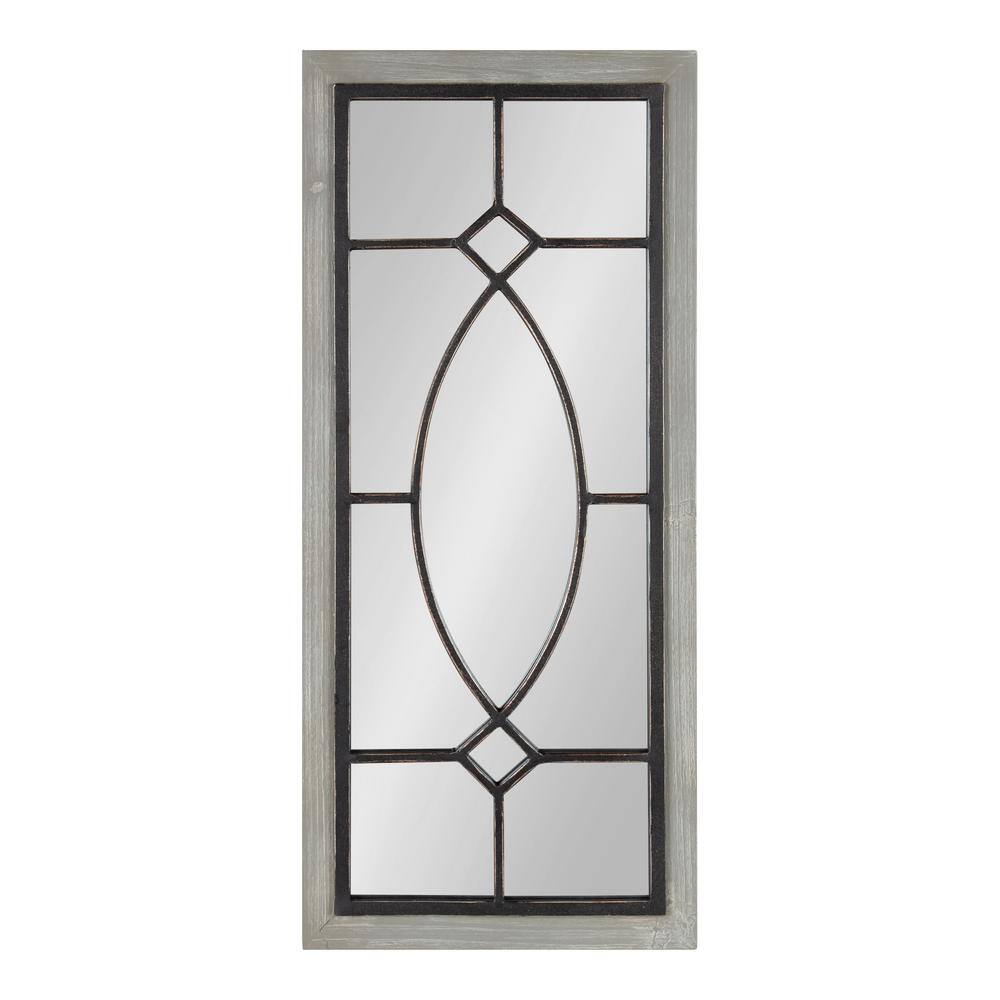 Bakersfield Gray Wood Framed Farmhouse Wall Mirror
