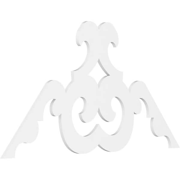 Ekena Millwork 1 in. x 72 in. x 42 in. (14/12) Pitch Benson Gable Pediment Architectural Grade PVC Moulding