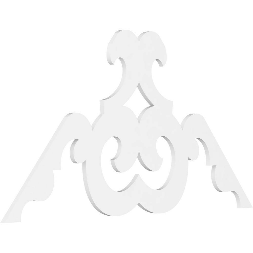 Ekena Millwork 1 in. x 72 in. x 42 in. (14/12) Pitch Benson Gable Pediment Architectural Grade