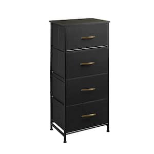 4-Drawer, Dressers for Bedroom Furniture Chest of Drawers Fabric Drawer, Black