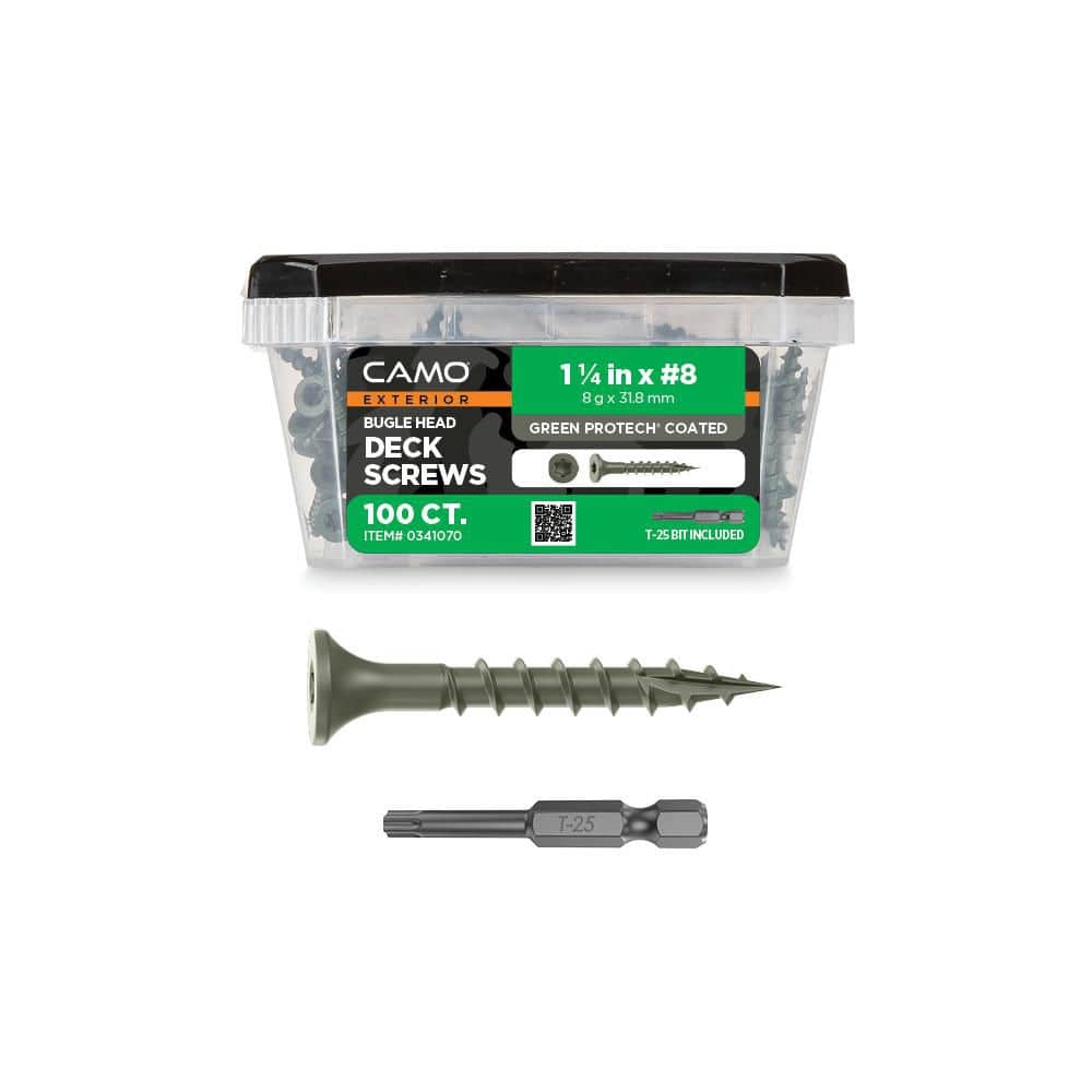 CAMO #8 x 1-1/4 in. Green Torx Star Drive Exterior Bugle Head Wood