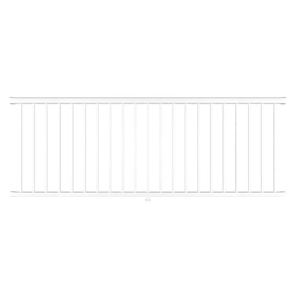 Pegatha Plus 8 ft. x 36 in. White Fine Textured Aluminum Level Rail Kit