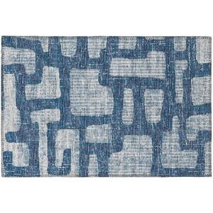 Addison Rugs Cozy Winter Blue 1 ft. 8 in. x 2 ft. 6 in. Indoor