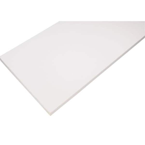 White Laminated Wood Shelf 8 in. D x 48 in. L