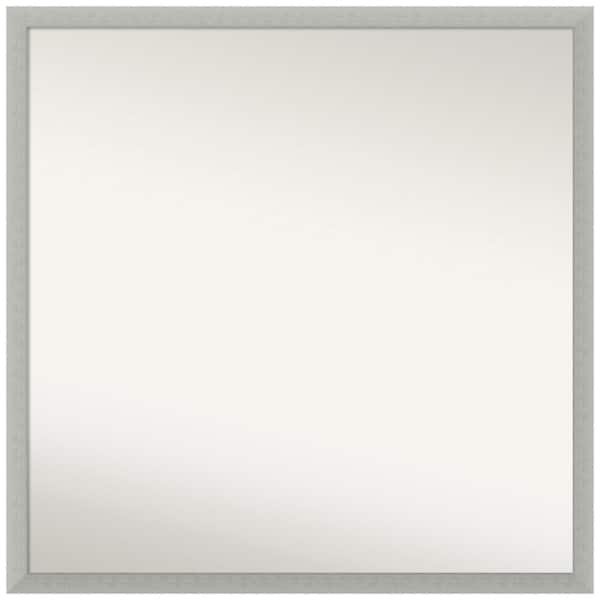 Amanti Art Silver Leaf 27.5 in. W x 27.5 in. H Non-Beveled Wood Bathroom Wall Mirror in Silver