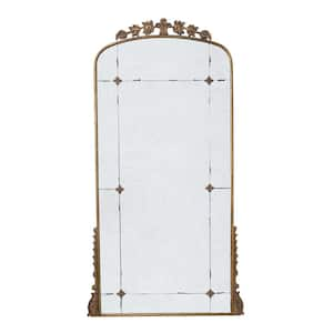 Anky 40.2 in. W x 76 in. H Wood Framed Gold Wall Mounted Decorative Full-Length Mirror