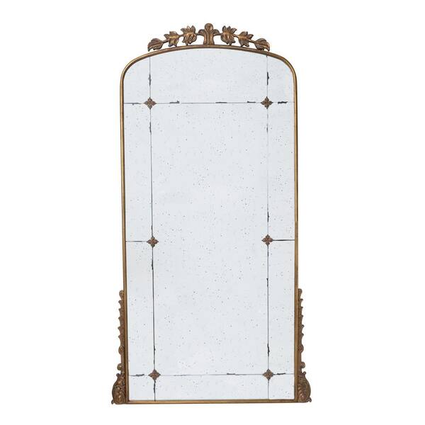 Anky 40.2 in. W x 76 in. H Wood Framed Gold Wall Mounted Decorative Full-Length Mirror