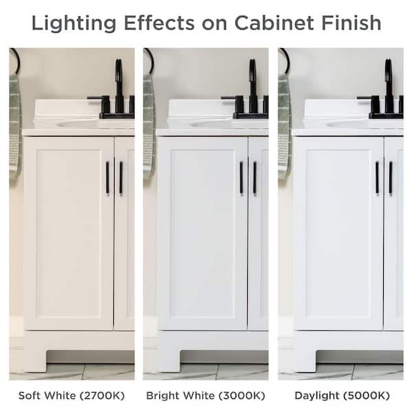 Glacier Bay Oakley 37 in. Single Sink White Bath Vanity with White