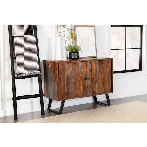 Coaster Mathis Sheesham Grey Sled Base Accent Cabinet