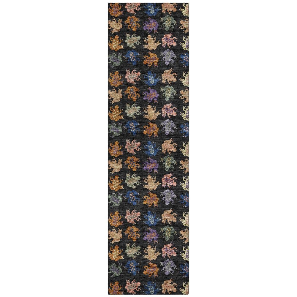 Chantille Machine Washable Indoor/Outdoor Abstract ACN2623 Black 2 ft. x 7 ft. Runner Rug price history on PriceWatchPro