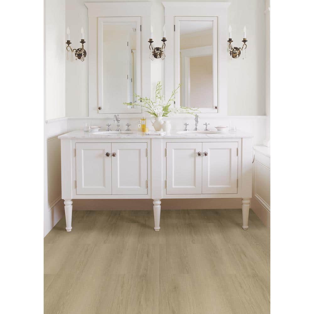 Light Oak Self-Stick Waterproof Vinyl Floor Planks