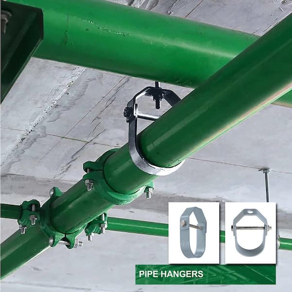 The Plumber's Choice 8 in. Clevis Hanger for Vertical Pipe Support in Standard Galvanized Steel (5-Pack)