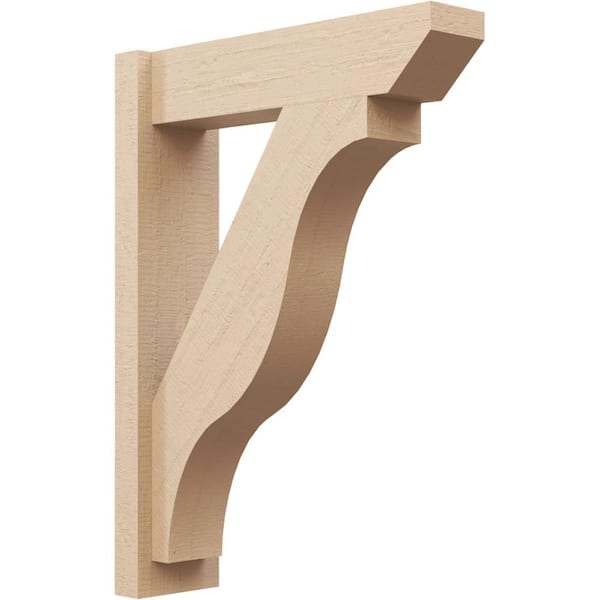 Ekena Millwork 6 in. x 30 in. x 22 in. Funston Slat Rough Cedar Woodgrain Timberthane Polyurethane Outlooker, Primed Tan