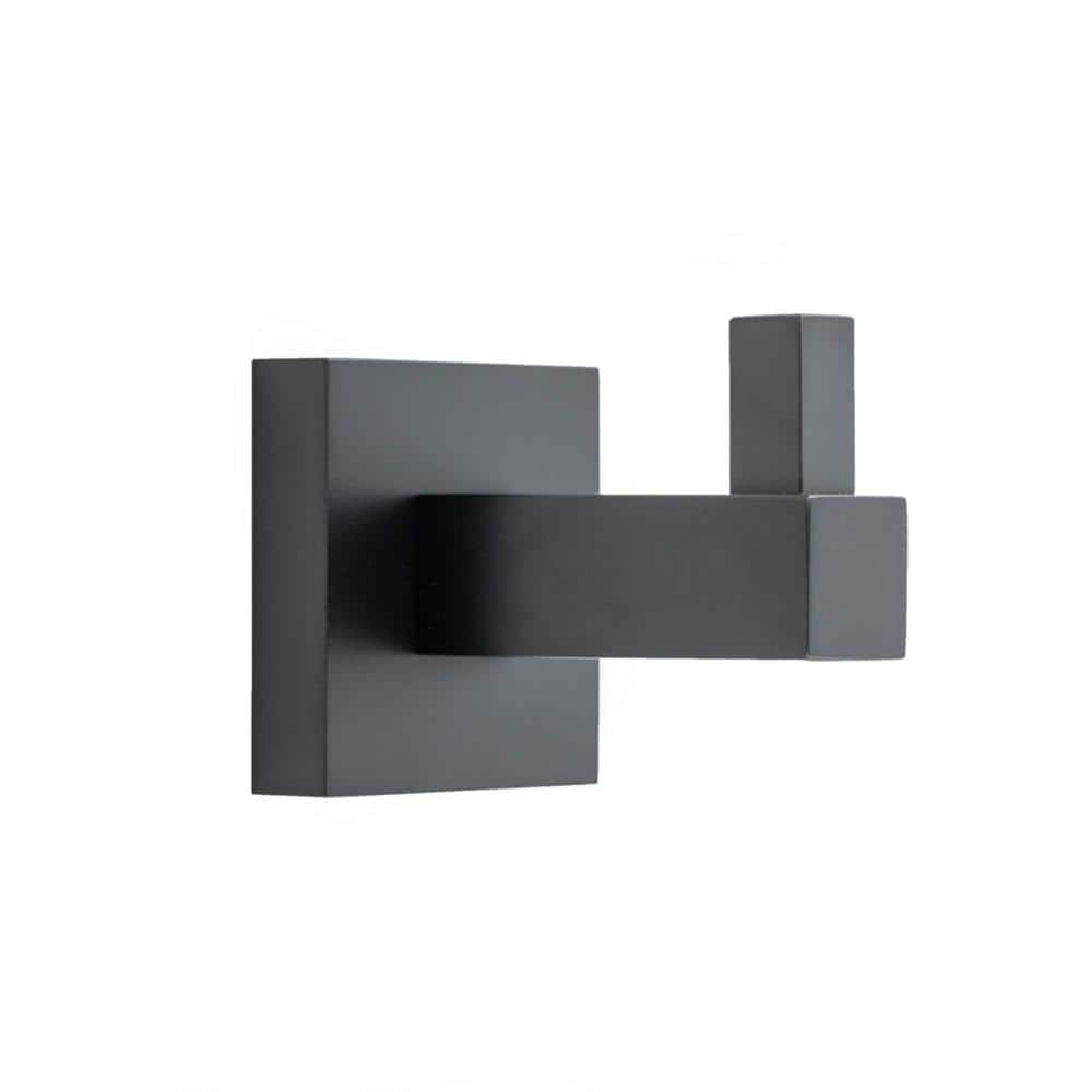 Matte Black Modern 3-Piece Bathroom Hardware Set
