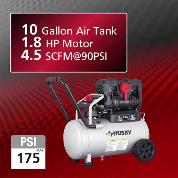 10 Gal. 175 PSI Electric Quiet Hotdog Air Compressor