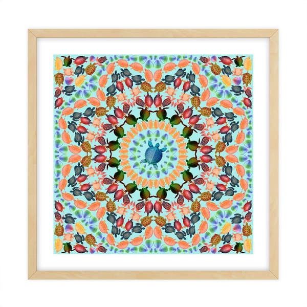 Unbranded Nature Kaleidoscopes Framed Animal Art Print 18 in. x 18 in.