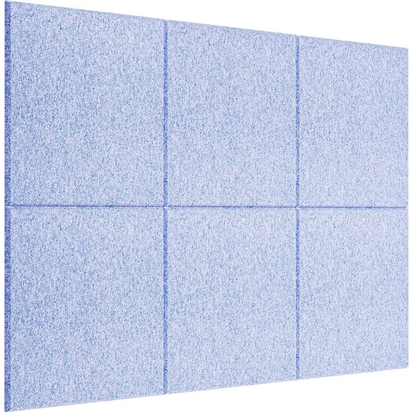 Afoxsos 36 x 24 Large Cork Bulletin Board Light Blue Felt Sound Insulating Impact Resistant Wall Tiles 6-Pack Office Home Use