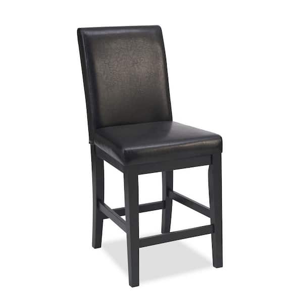 HOMESTYLES Nantucket Black Counter Stool 503389 The Home Depot