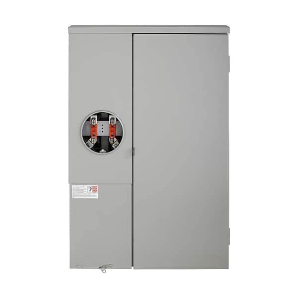 Leviton 125 Amp 30-Space, 30-Circuit Outdoor All-In-One Meter Load Center Combo with Main Circuit Breaker LJ312-BED