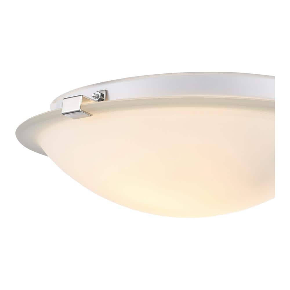 Neptune 12" Brushed Nickel Contemporary Flush Mount Ceiling Light