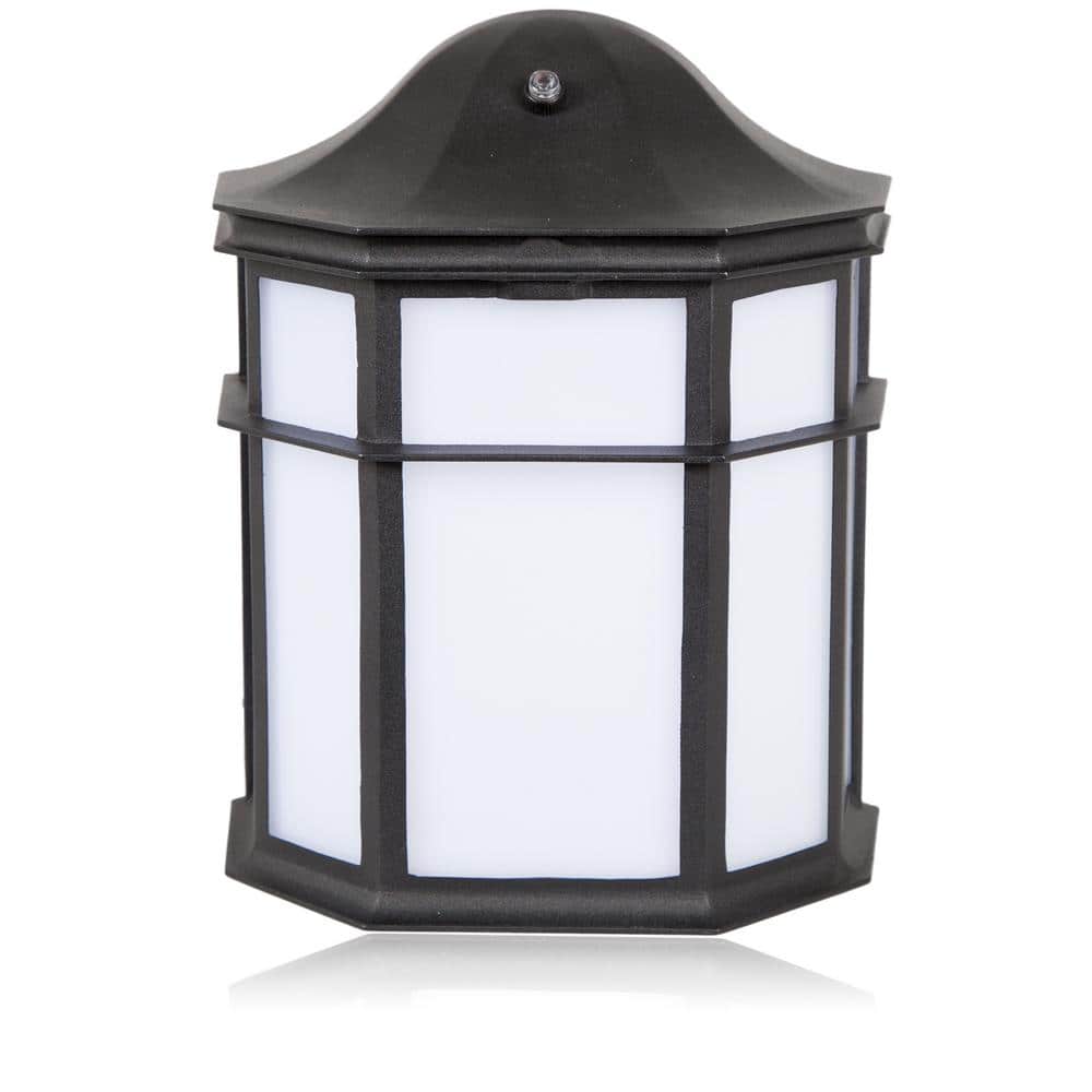 1-Light Black LED Outdoor Wall Lantern Sconce with Dusk to Dawn Sensor price history on PriceWatchPro