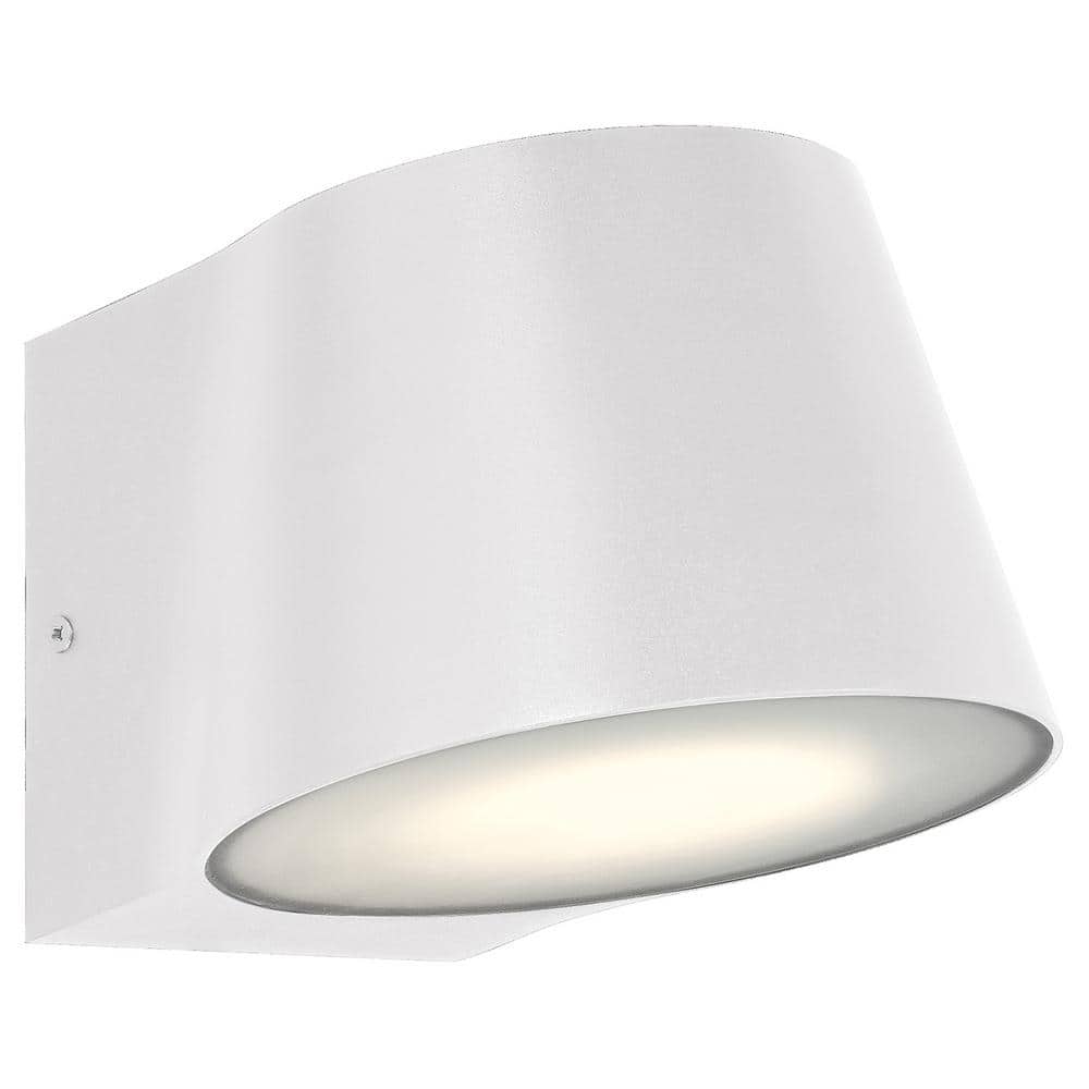 Ry 6.5 in 2-Lights White Integrated LED Flush Mount Ceiling Light