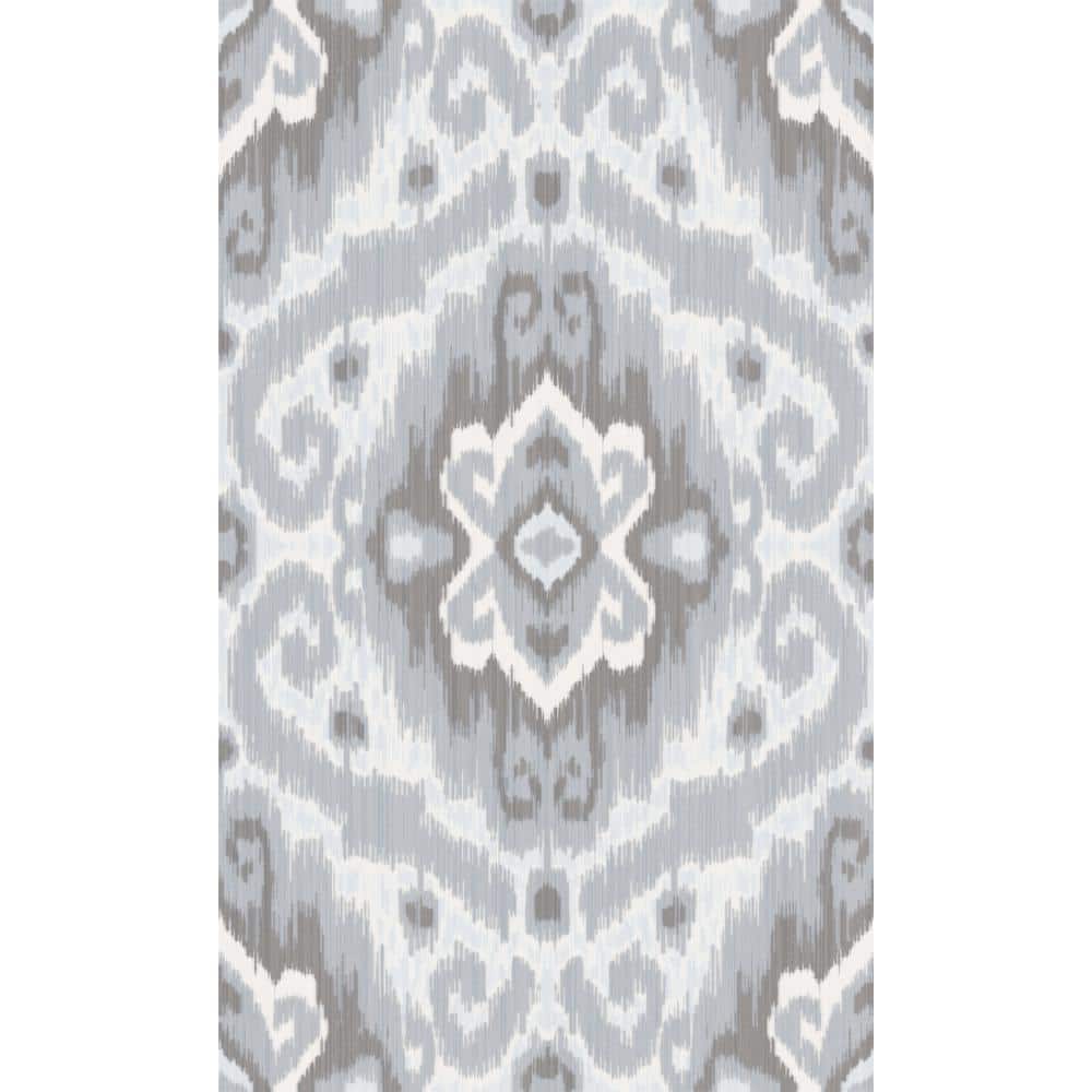 Grey Bohemian Ikat Self-Adhesive Removable Wallpaper Roll