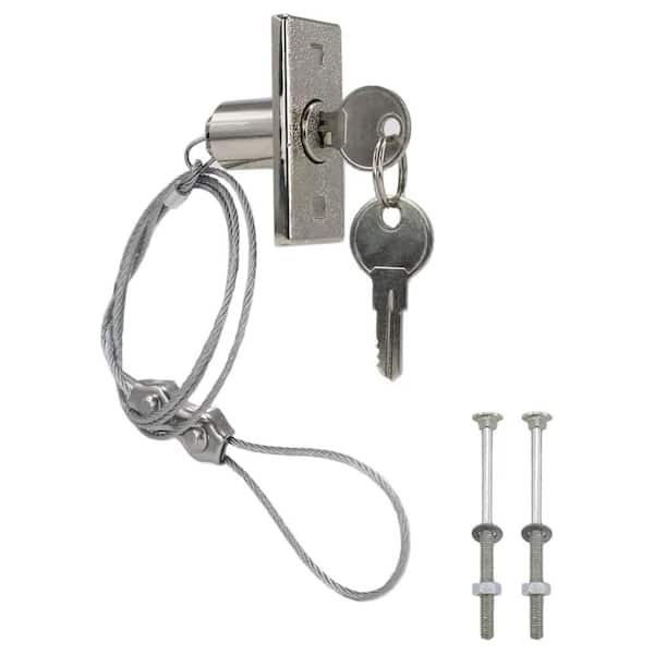 Universal Emergency Release Lock Kit Diecast Construction Durable Brushed Chrome Compatible Garage Door Opener
