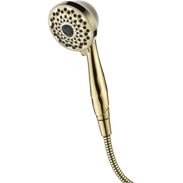 Delta 7-Spray Touch-Clean Hand Shower in Polished Brass