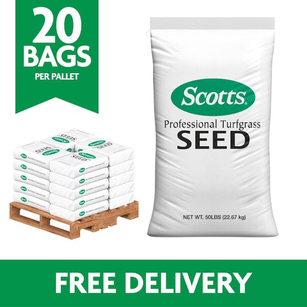 Professional Turfgrass Tall Fescue Seed Bulk Pallet 1,000 lbs. Uncoated, 99.9% Weed Free (Pallet of 20 50 lb. Bags)