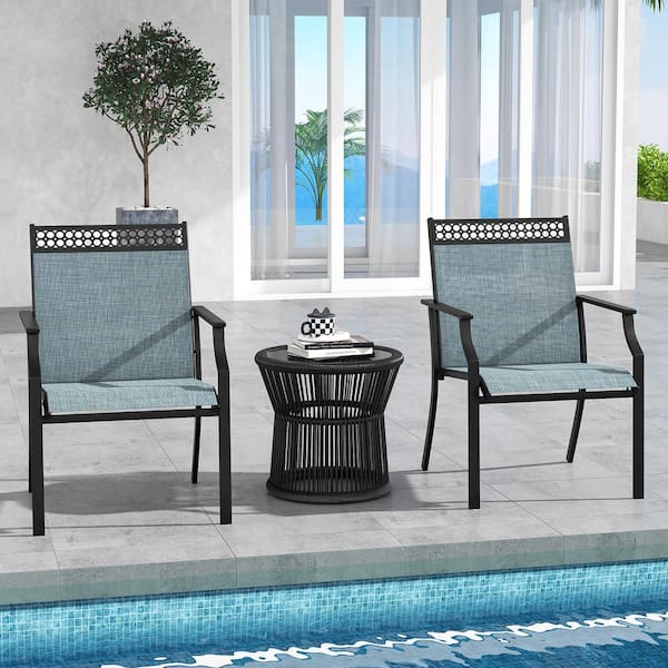 Gymax Patio Dining Chairs Outdoor Chairs with High Back and