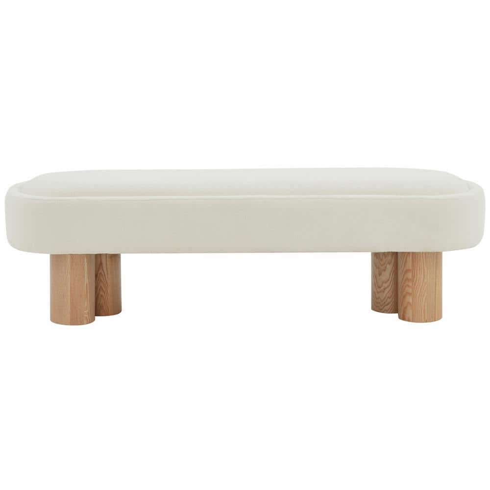 Katianna Ivory/Natural Entryway Bench 59.5 in.