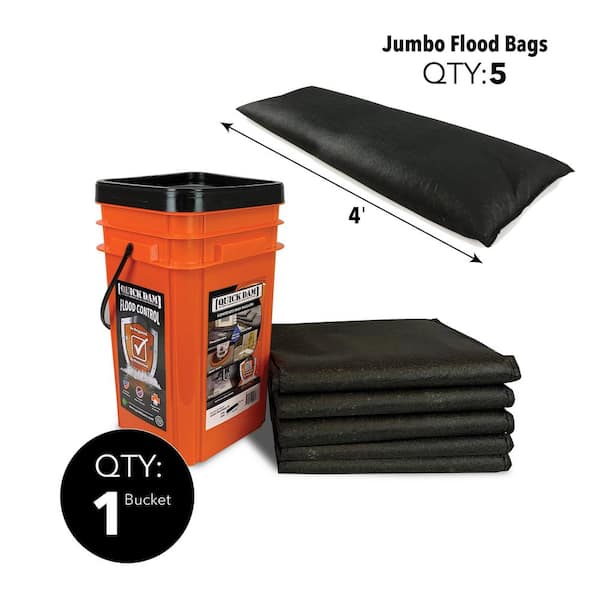 Quick Dam Grab and Go Flood Protection Kit - 5 Jumbo Flood Bags QDGG1248-5  - The Home Depot