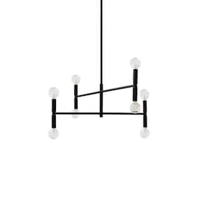 Ava 8-Light Matte Black Incandescent Chandelier