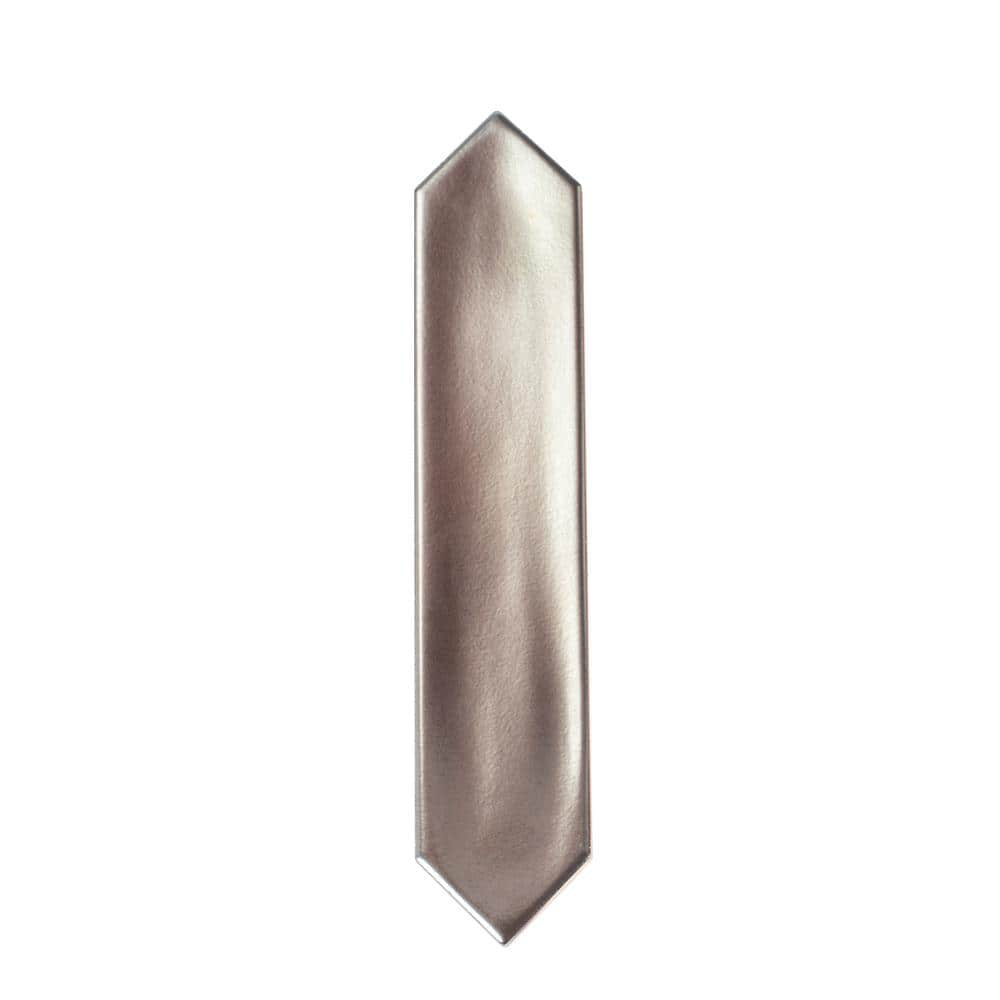 Metallic Silver Glossy Ceramic Picket Wall and Floor Tile