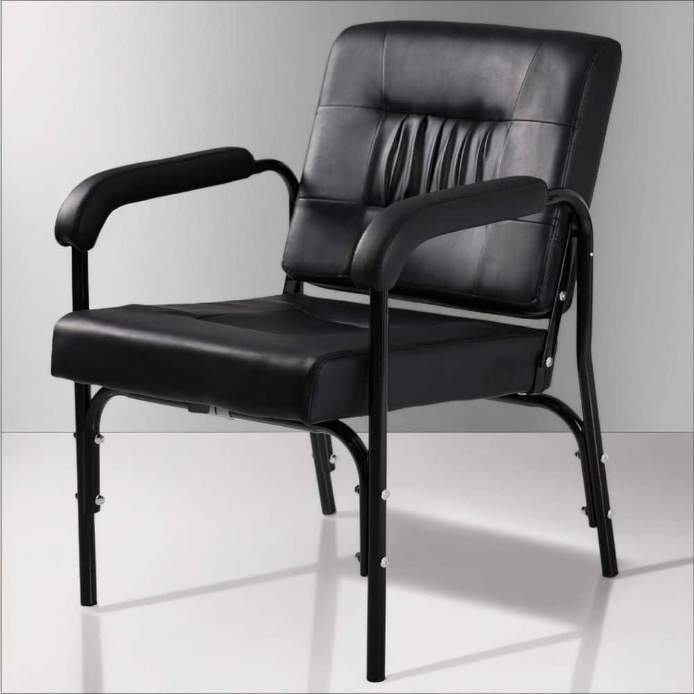PU Leather Reclining Salon Chair in Black Shampoo Chair for Barber Hair Sty