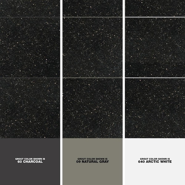Granite Galaxy Black Polished 12.01 in. x 12.01 in. Granite Floor and Wall  Tile (1 sq. ft.)